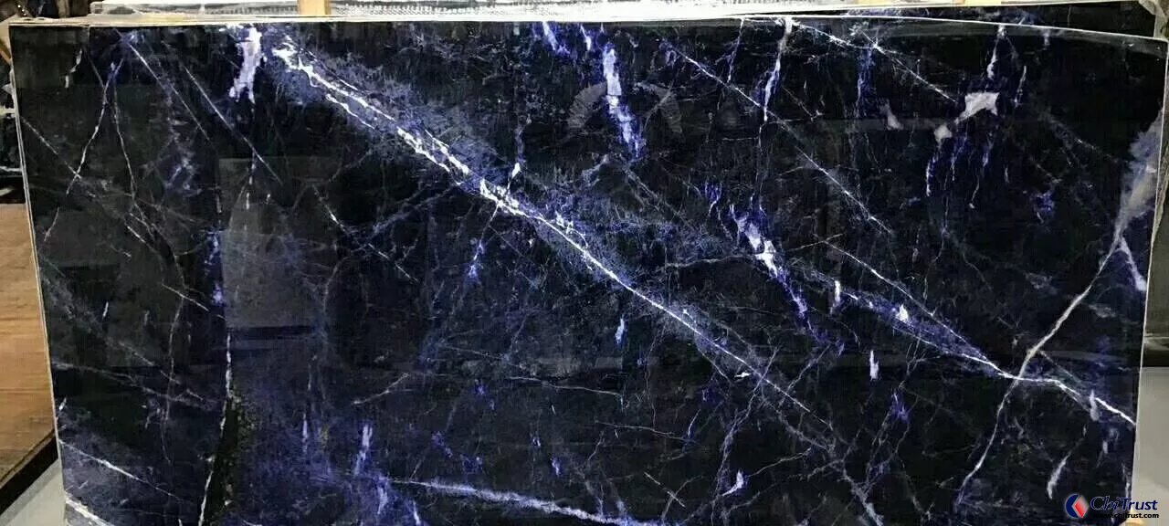 Luxury blue lapis lazuli slab
